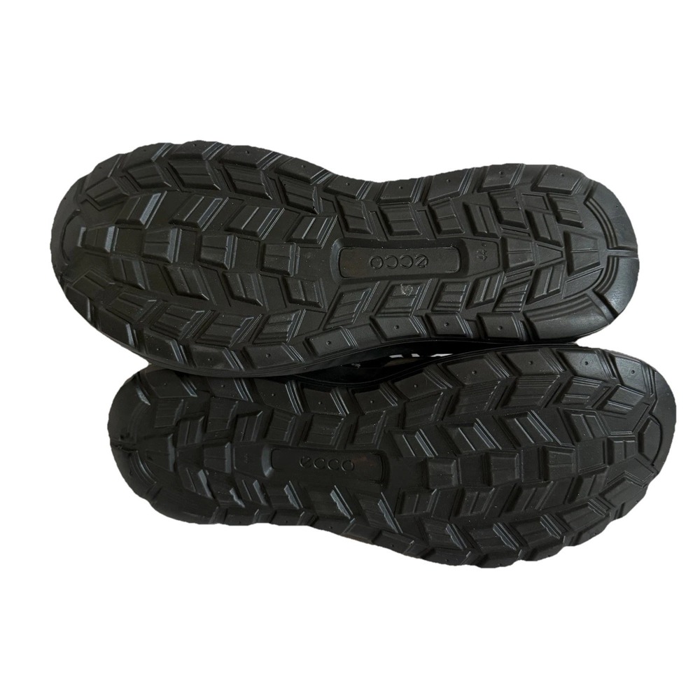 ECCO Exowrap Sandals Men 10 Brown Black Outdoor Sport Hook Loop 3 Strap - Picture 4 of 10